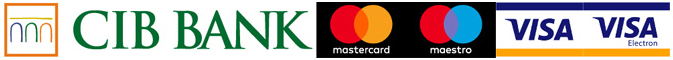 Kártyás fizetés szolgáltatója: CIB Zrt.   -   Elfogadott kártyák: MasterCard, Maestro, VISA, VISA Electron